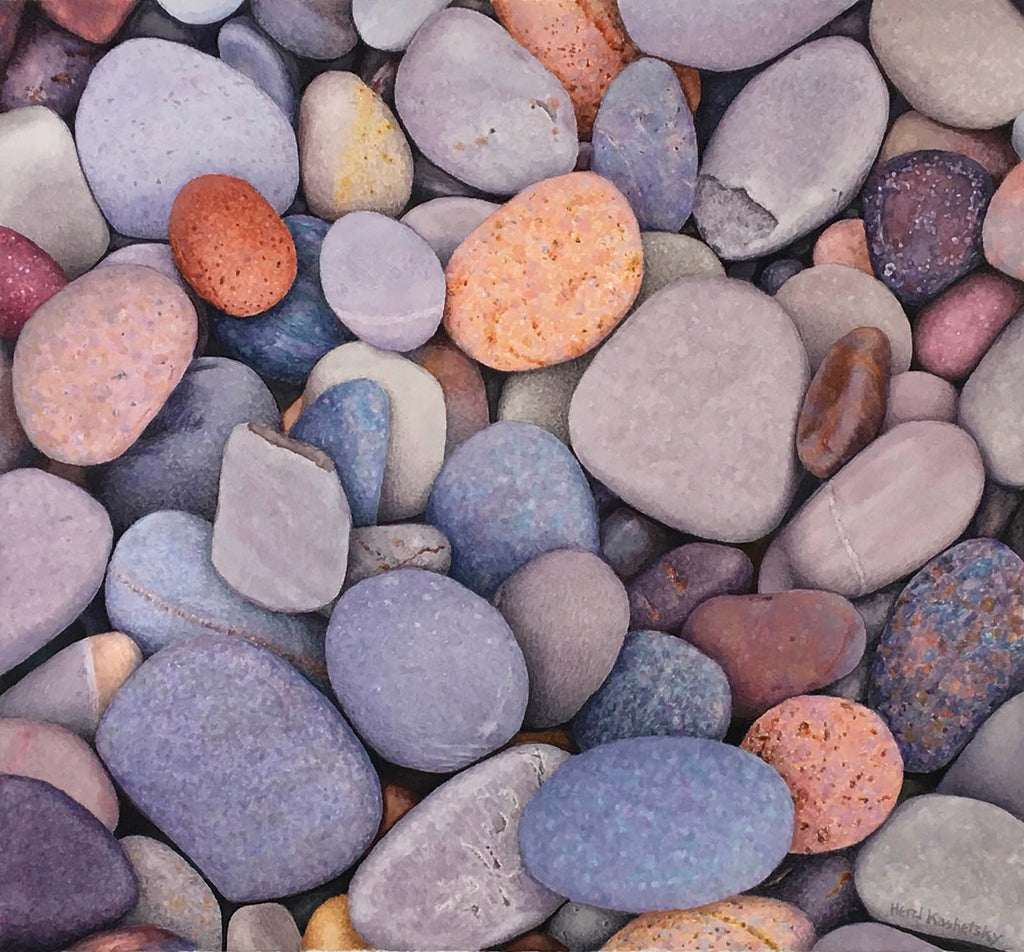 Herzl Kashetsky artwork 'Beach Stones I' at Gallery78 Fredericton, New Brunswick