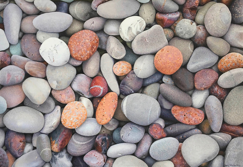Herzl Kashetsky artwork 'Beach Stones IV' at Gallery78 Fredericton, New Brunswick