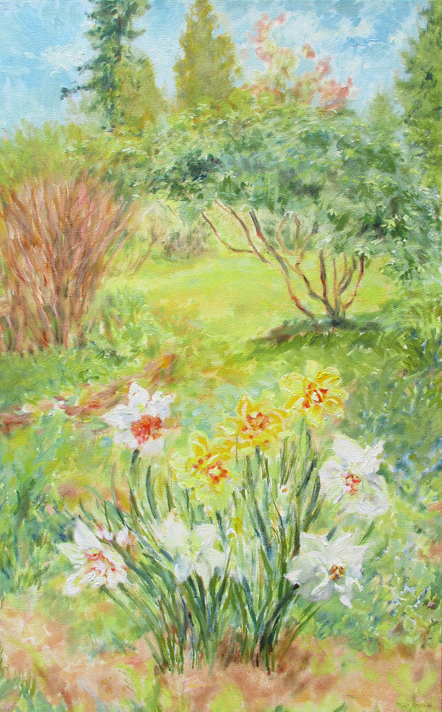 Peggy Smith artwork 'Narcissus & Daffodils in My Garden' at Gallery78 Fredericton, New Brunswick