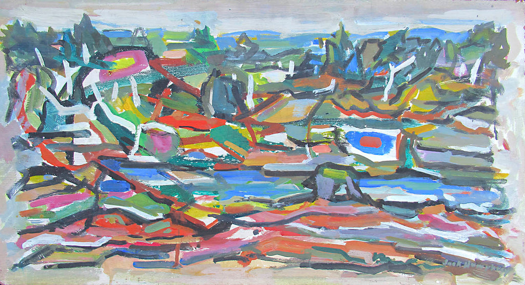 Jack Humphrey artwork 'Scene at Second Lake (Loch Lomond, NB)' at Gallery78 Fredericton, New Brunswick