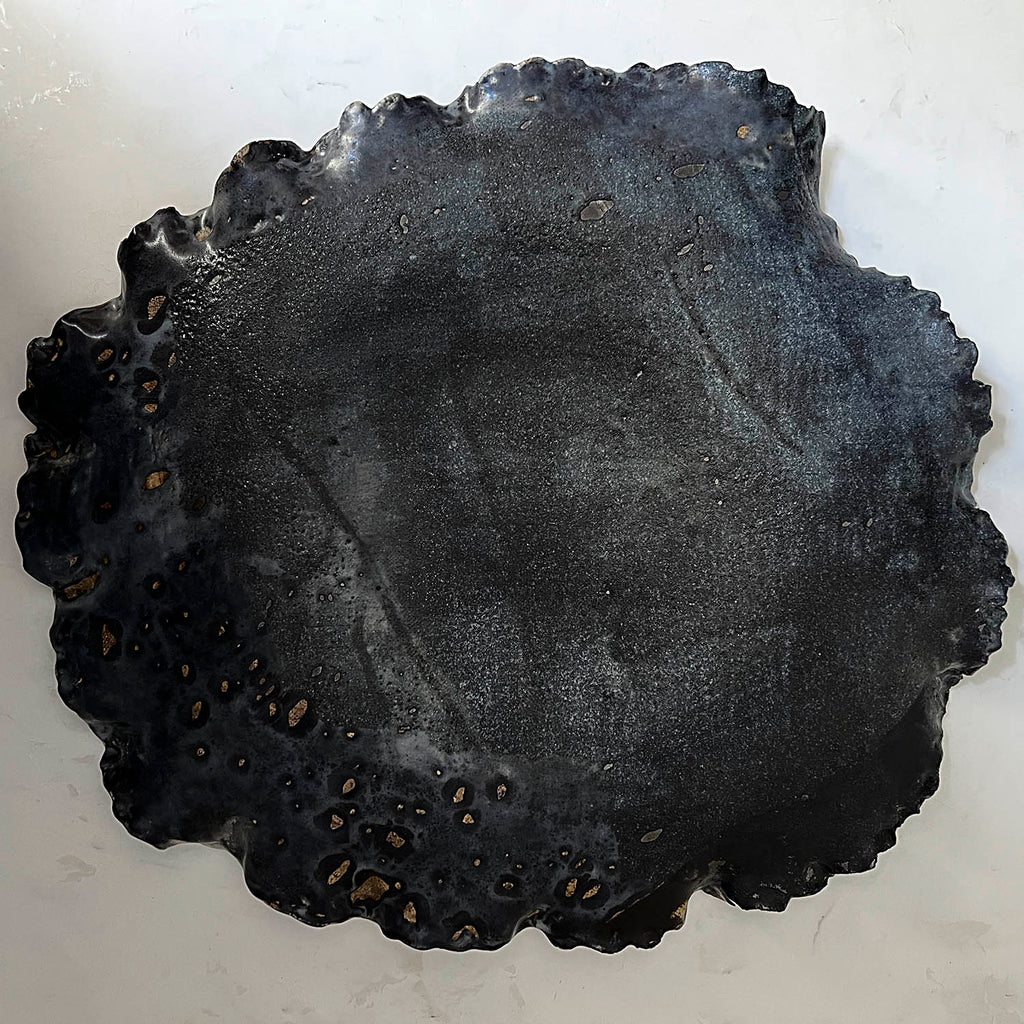 Heather Waugh Pitts artwork 'Black Porcelain Series, Large Platter' at Gallery78 Fredericton, New Brunswick