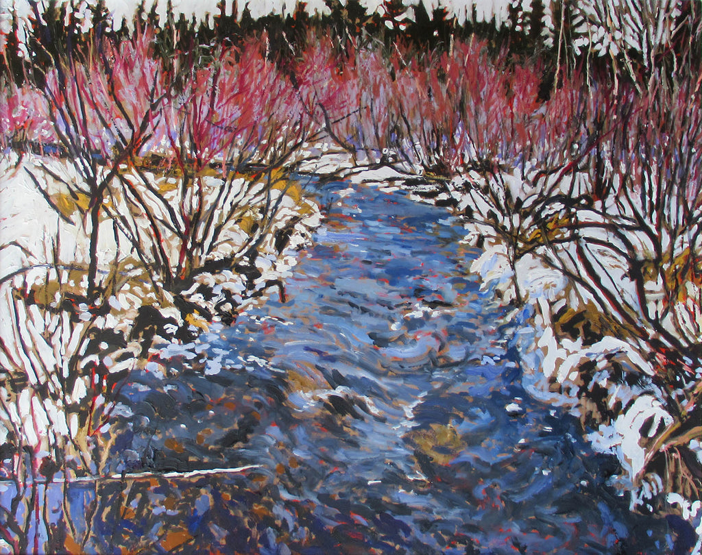 Glenn Hall artwork 'Bradley Brook, Early Spring' at Gallery78 Fredericton, New Brunswick