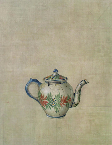 Cathy Ross artwork 'Quimper Teapot' at Gallery78 Fredericton, New Brunswick