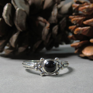 Laura Boudreau artwork 'Black Onyx Ring, Size 13.5' at Gallery78 Fredericton, New Brunswick