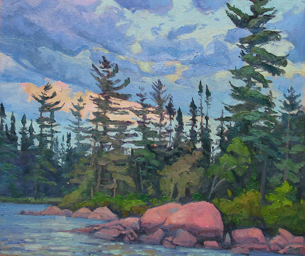 Réjean Roy artwork 'Pins du lac Antinouri' at Gallery78 Fredericton, New Brunswick