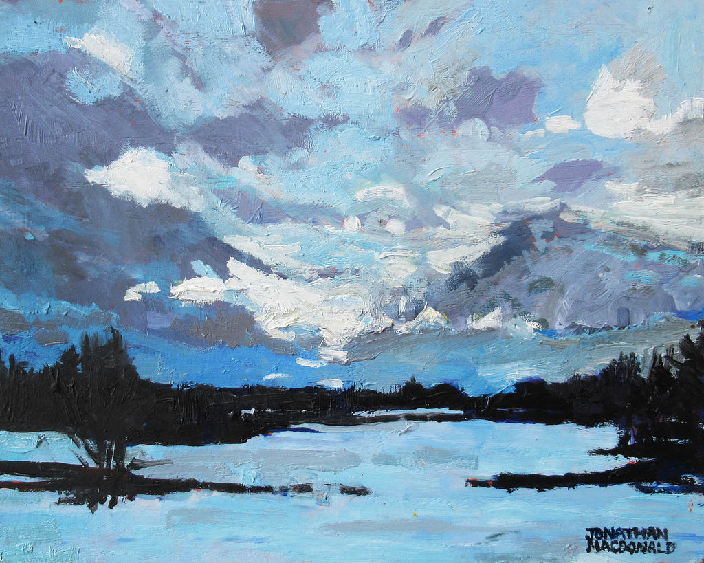 Jonathan MacDonald artwork 'January Evening' at Gallery78 Fredericton, New Brunswick