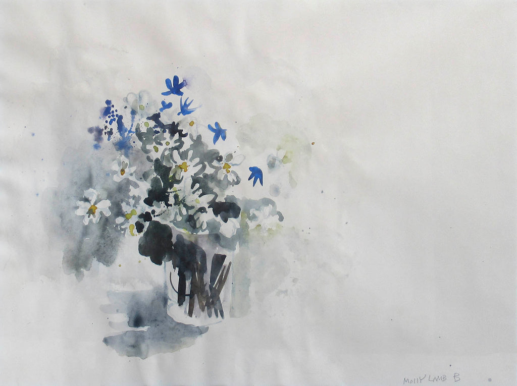 Molly Lamb Bobak artwork 'untitled (Bluebells and Daisies)' at Gallery78 Fredericton, New Brunswick