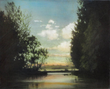 Stephen Hutchings artwork 'Landscape with Lake and River' at Gallery78 Fredericton, New Brunswick