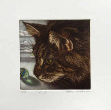 Kath Kornelsen Rutherford artwork 'Cat's Eye' at Gallery78 Fredericton, New Brunswick