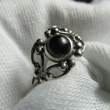 Laura Boudreau artwork 'Black Onyx Ring, Size 7' at Gallery78 Fredericton, New Brunswick