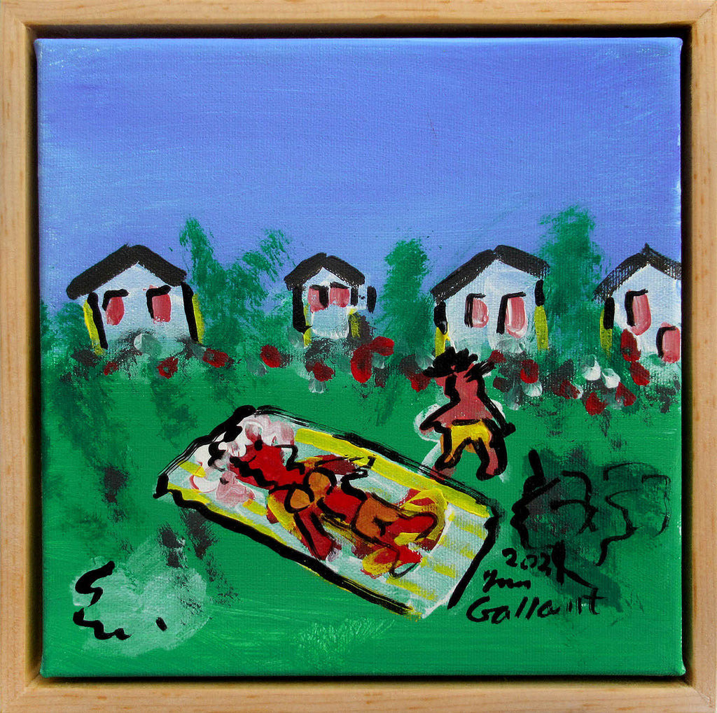 Yvon Gallant artwork 'Y fait chaud août 420 - #4 trop longtemps au soleil' at Gallery78 Fredericton, New Brunswick