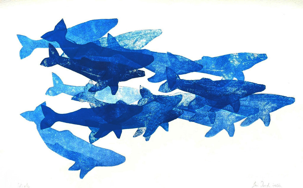 Lori Doody artwork 'Whales' at Gallery78 Fredericton, New Brunswick