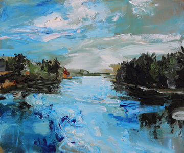 Matthew Collins artwork 'Up the Mersey' at Gallery78 Fredericton, New Brunswick