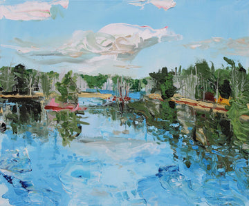 Matthew Collins artwork 'Up the Mersey #2' at Gallery78 Fredericton, New Brunswick