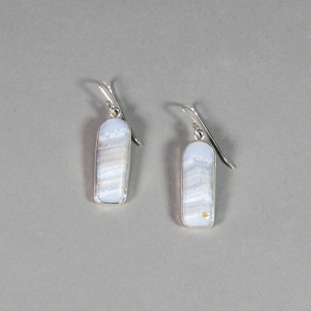 Ann Fillmore artwork 'Blue Lace Agate Earrings' at Gallery78 Fredericton, New Brunswick