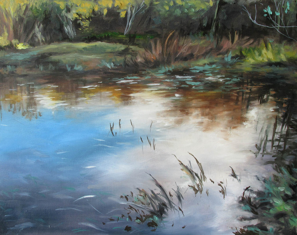 Amber Young artwork 'Pond Study 1' at Gallery78 Fredericton, New Brunswick
