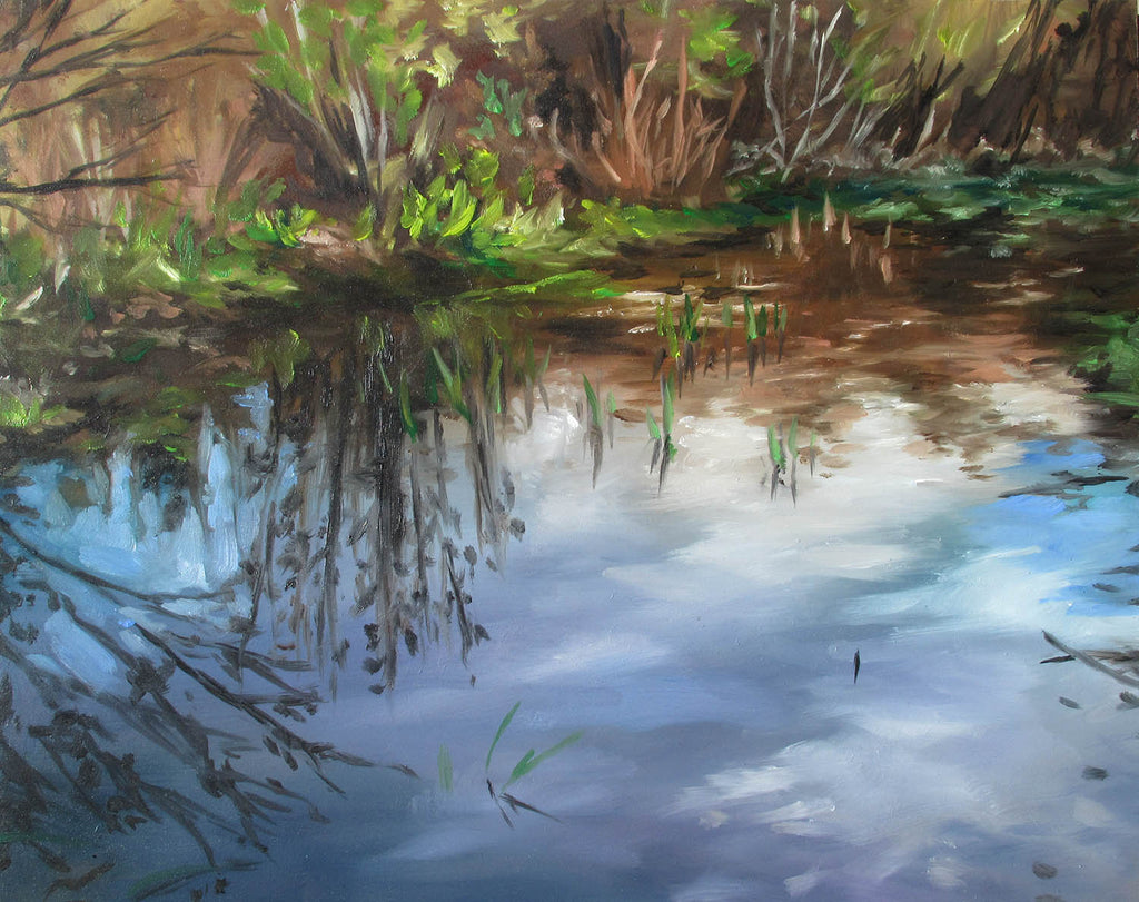 Amber Young artwork 'Pond Study 4' at Gallery78 Fredericton, New Brunswick