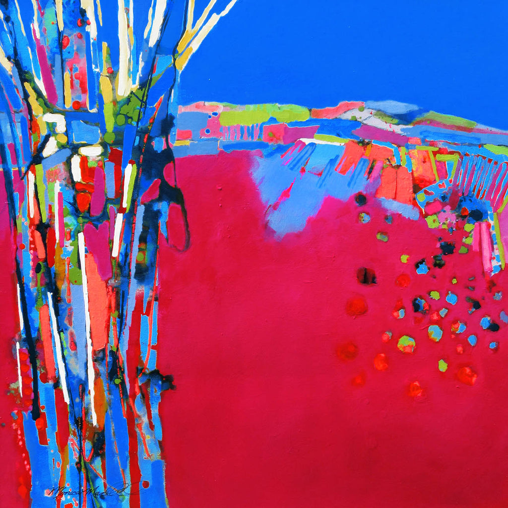 Monica Macdonald artwork 'Fields Dressed in Pink' at Gallery78 Fredericton, New Brunswick