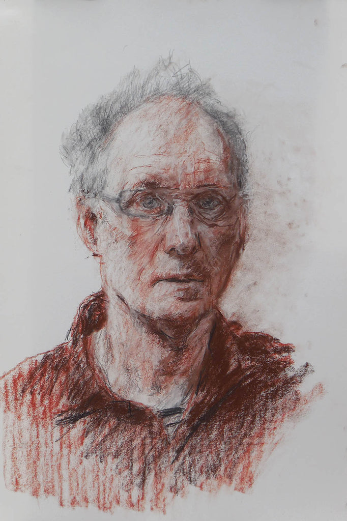 Stephen May artwork 'Self Portrait (with red)' at Gallery78 Fredericton, New Brunswick