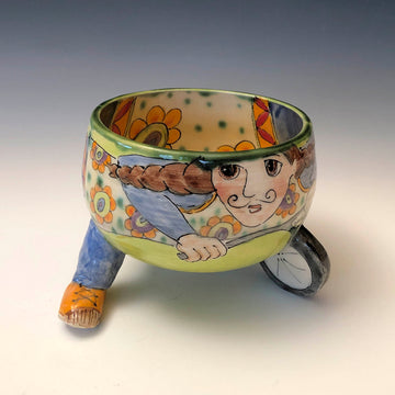 Teresa Bergen artwork 'Bicycle Bowl with Curly Moustache' at Gallery78 Fredericton, New Brunswick