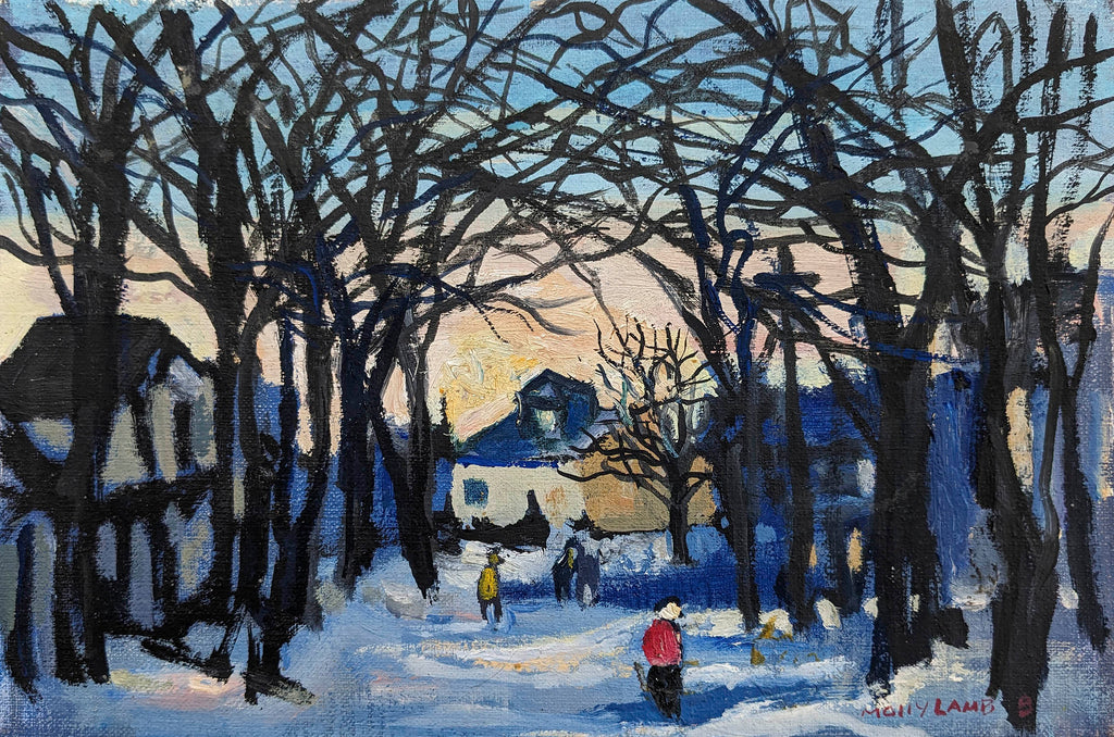 Molly Lamb Bobak artwork 'untitled (Winter Walk in Fredericton I)' at Gallery78 Fredericton, New Brunswick
