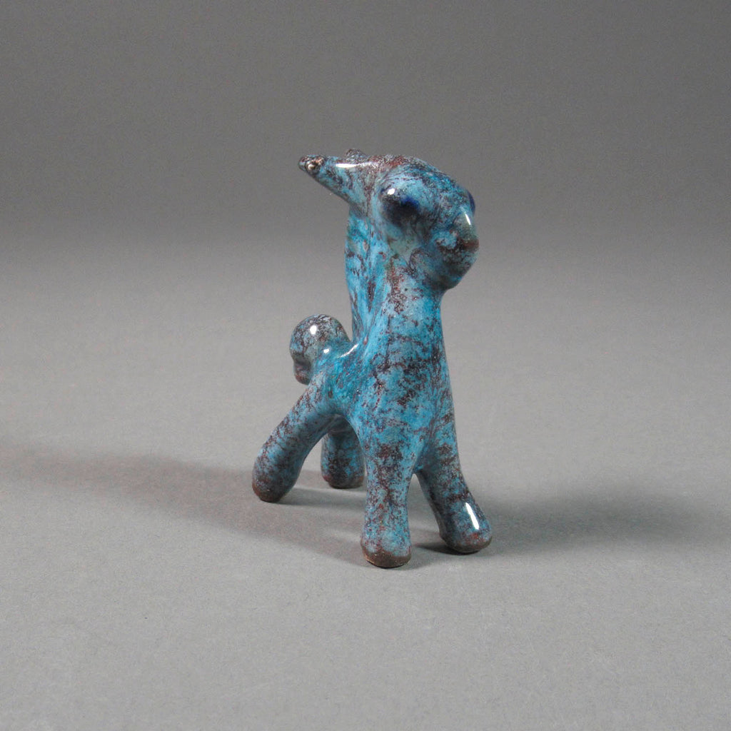 Deichmann Pottery artwork 'Dark Blue Goofus Figurine' at Gallery78 Fredericton, New Brunswick