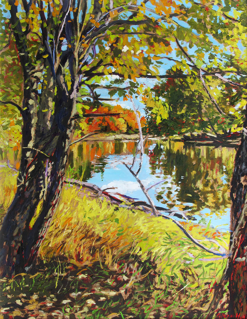 Glenn Hall artwork 'Darlings Island, Fall' at Gallery78 Fredericton, New Brunswick