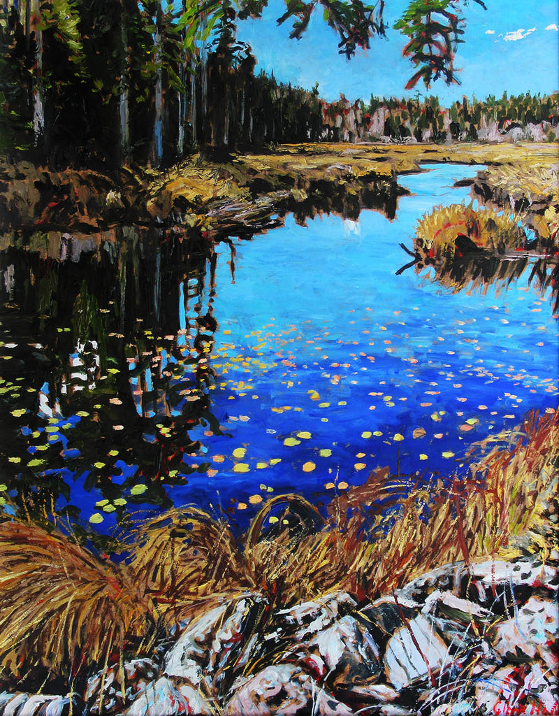 Glenn Hall artwork 'Bradley Brook at Wetmore's' at Gallery78 Fredericton, New Brunswick