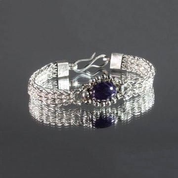 Ann Fillmore artwork 'Handwoven Bracelet with Amethyst' at Gallery78 Fredericton, New Brunswick