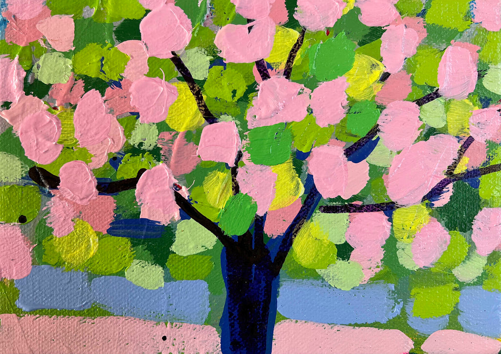Alexandrya Eaton artwork 'Little Pink Tree' at Gallery78 Fredericton, New Brunswick