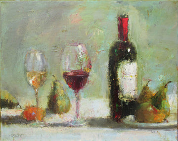 Paul Healey artwork 'Wine & Pears' at Gallery78 Fredericton, New Brunswick