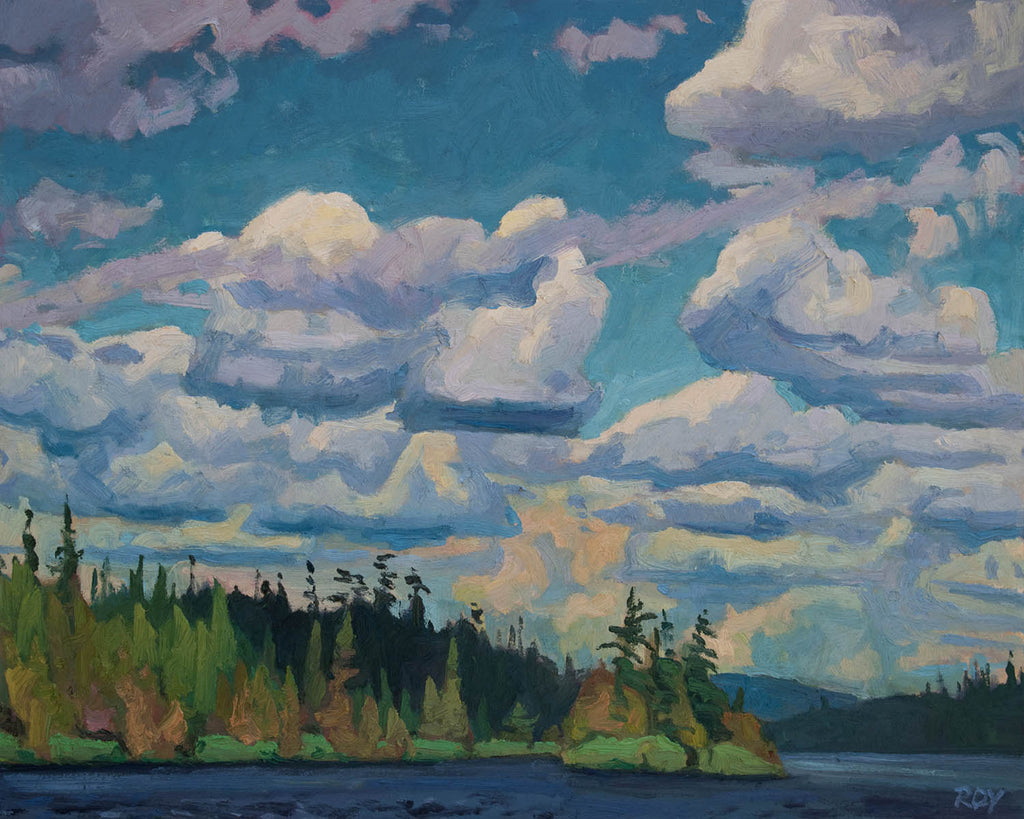 Réjean Roy artwork 'Cloud and Lake, Mitchell Lake' at Gallery78 Fredericton, New Brunswick