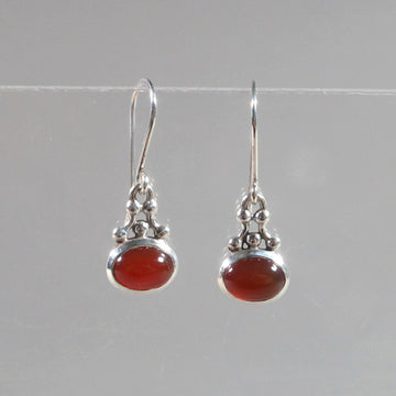 Laura Boudreau artwork 'Valeria Collection: Carnelian Earrings (Horizontal)' at Gallery78 Fredericton, New Brunswick