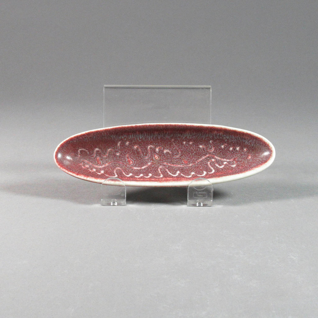 Deichmann Pottery artwork 'Red Miniature Leaf Dish' at Gallery78 Fredericton, New Brunswick