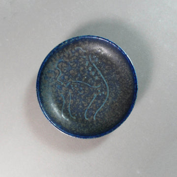 Deichmann Pottery artwork 'Dark Blue Miniature Goofus Dish' at Gallery78 Fredericton, New Brunswick