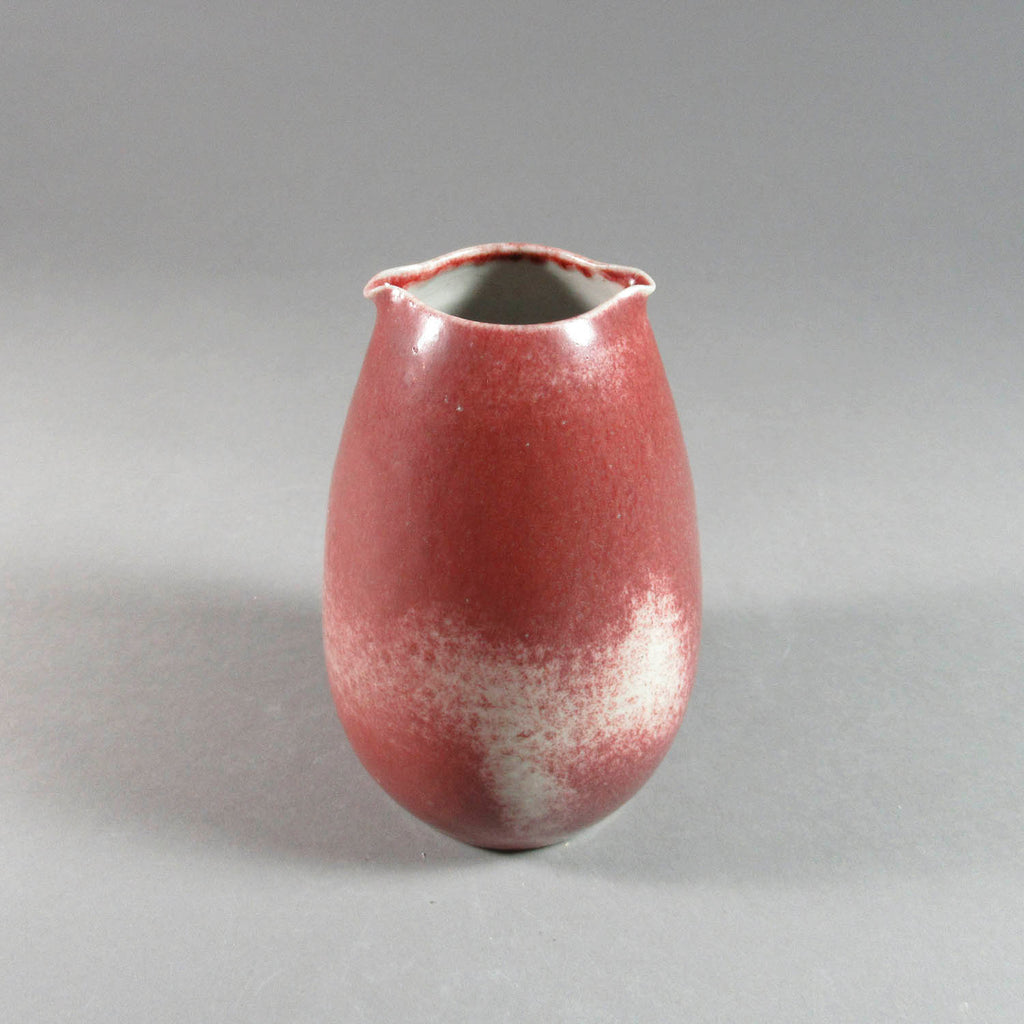 Deichmann Pottery artwork 'Red Vase with Double Spouts' at Gallery78 Fredericton, New Brunswick