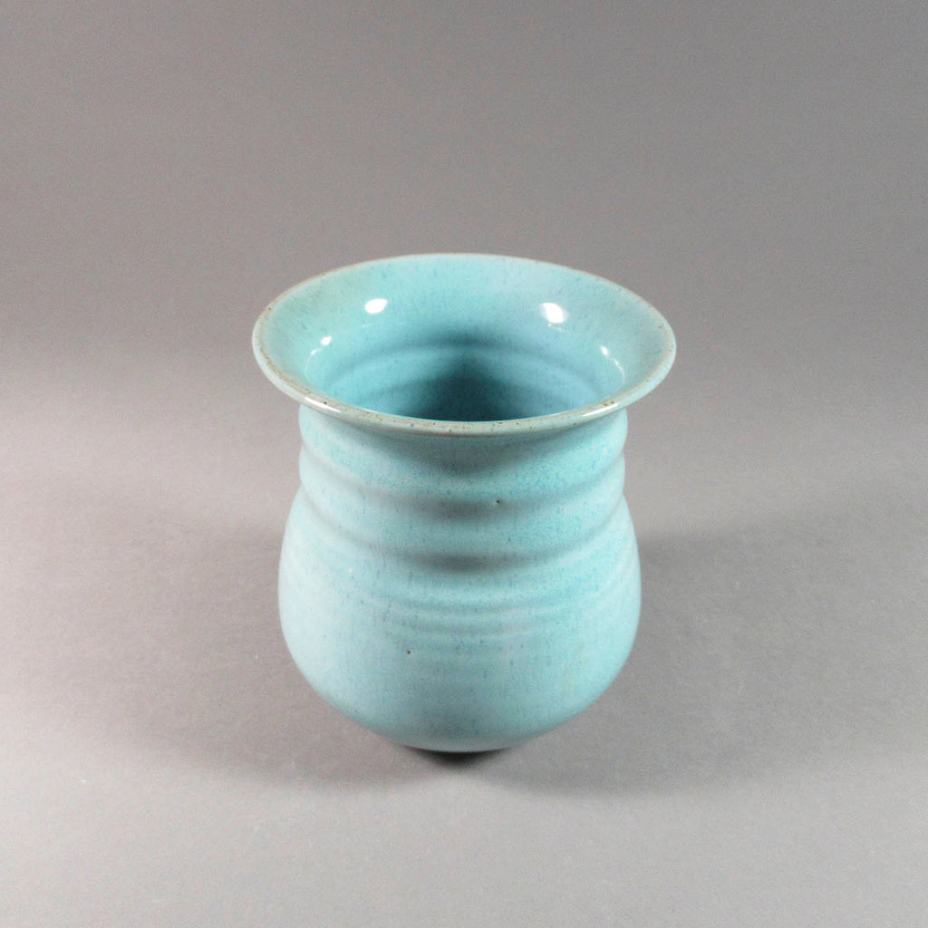 Deichmann Pottery artwork 'Wide-Mouthed Light Blue Vase' at Gallery78 Fredericton, New Brunswick