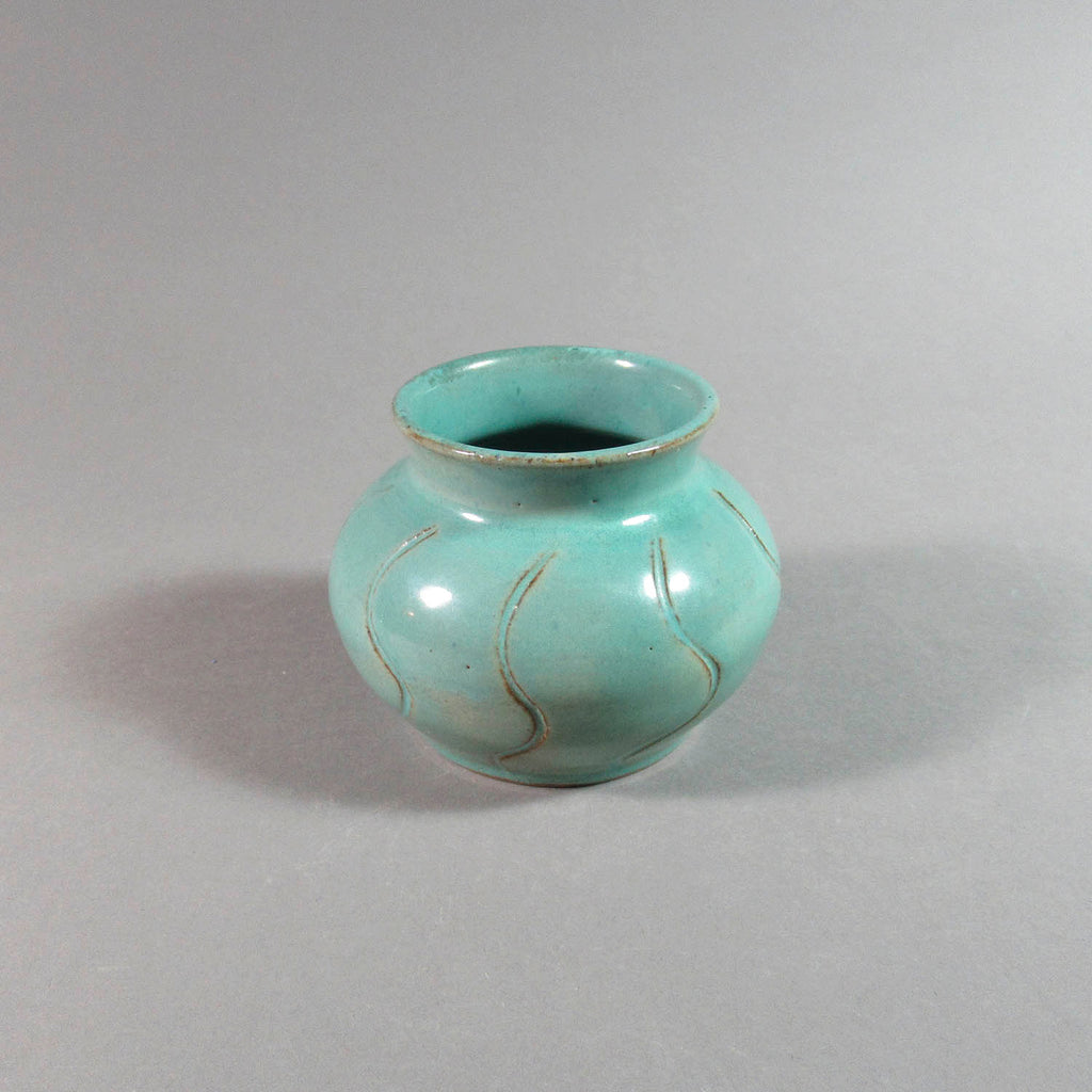 Deichmann Pottery artwork 'Small Green Vase' at Gallery78 Fredericton, New Brunswick