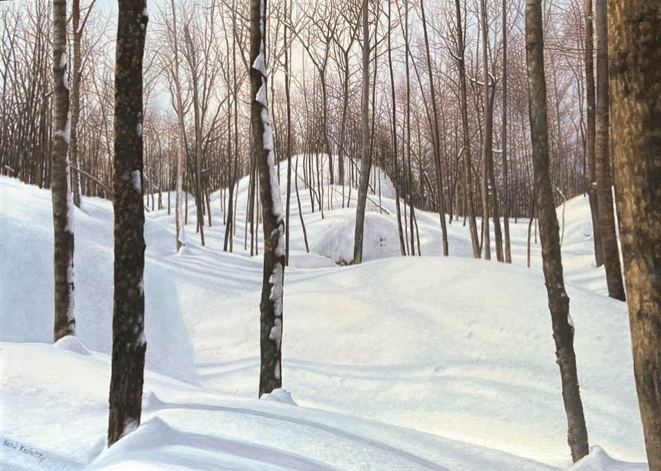 Herzl Kashetsky artwork 'Winter Woods' at Gallery78 Fredericton, New Brunswick