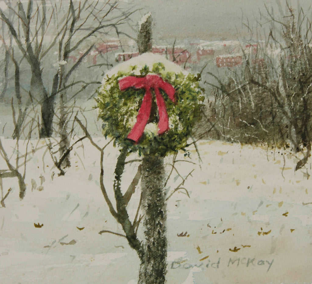David McKay artwork 'The Wreath After Snowing' at Gallery78 Fredericton, New Brunswick