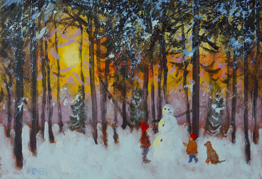 Paul Healey artwork 'Winter Sunset' at Gallery78 Fredericton, New Brunswick