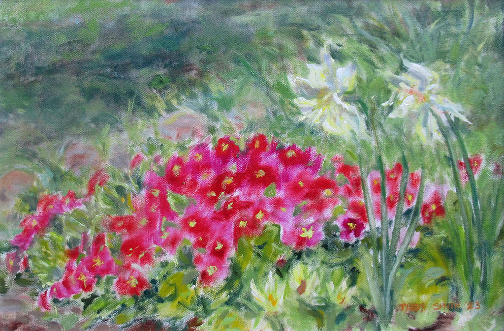 Peggy Smith artwork 'Primroses & Narcissuses' at Gallery78 Fredericton, New Brunswick