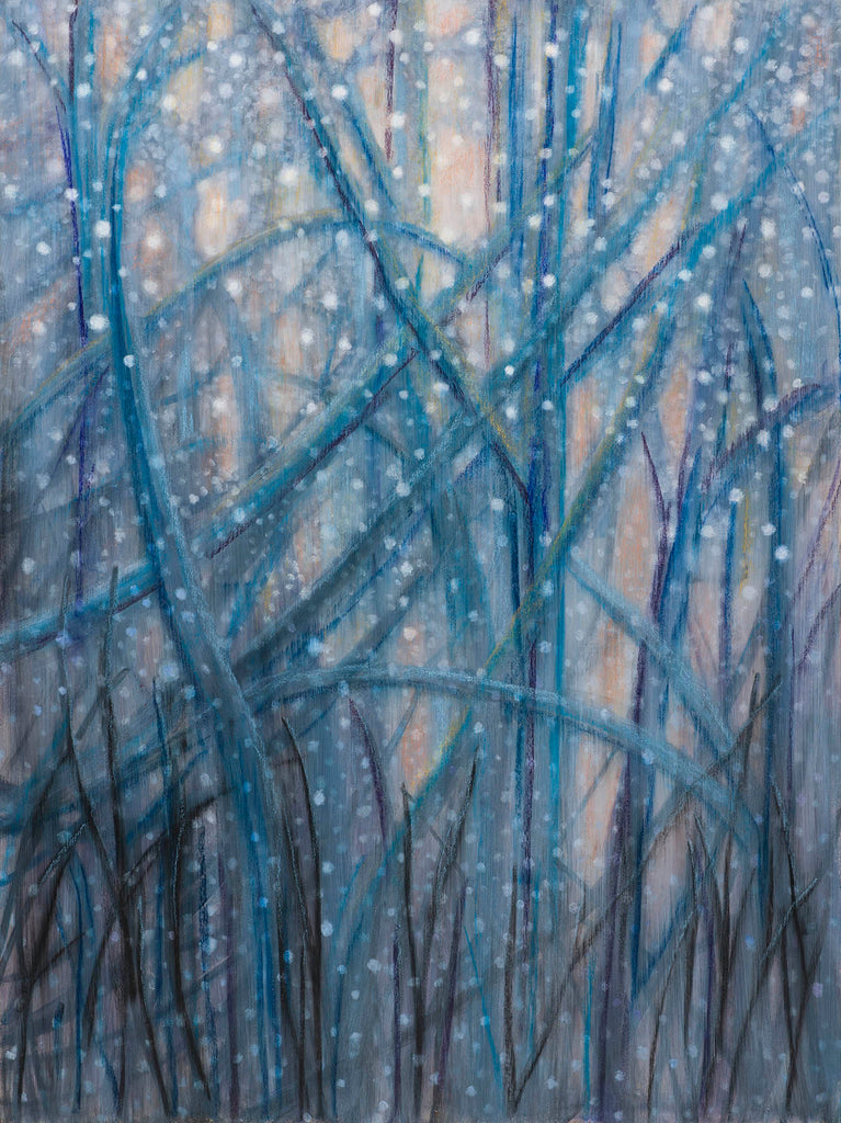 Barbara Safran de Niverville artwork 'Snowfall Warning/Avertissement de neige' at Gallery78 Fredericton, New Brunswick