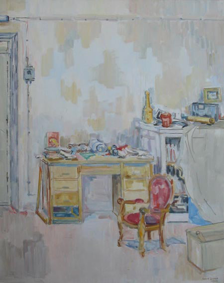 Anne  Dunn artwork 'Studio Interior with Desk' at Gallery78 Fredericton, New Brunswick