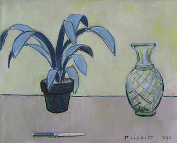 Joseph Plaskett, OC artwork 'Clivia, Knife, and Vase' at Gallery78 Fredericton, New Brunswick