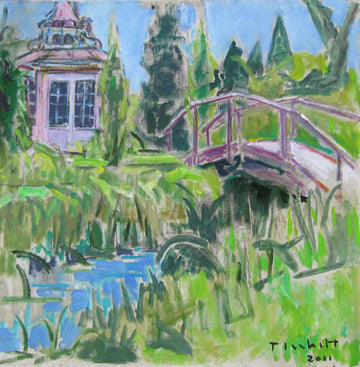 Joseph Plaskett, OC artwork 'Tea House and Bridge' at Gallery78 Fredericton, New Brunswick