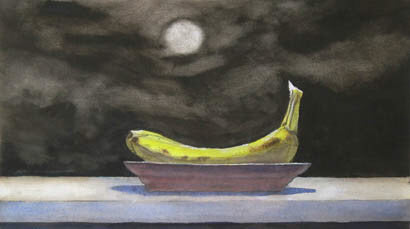 Paul Miller artwork 'Two Bananas Beneath The Moon (Before Lent)' at Gallery78 Fredericton, New Brunswick