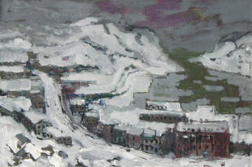 Bruno Bobak, OC, RCA artwork 'Winter in St. John's' at Gallery78 Fredericton, New Brunswick