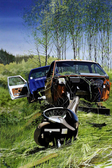 Peter Salmon artwork 'Loyalist City Towing III' at Gallery78 Fredericton, New Brunswick