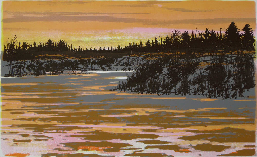 Bruno Bobak, OC, RCA artwork 'Spring Thaw' at Gallery78 Fredericton, New Brunswick